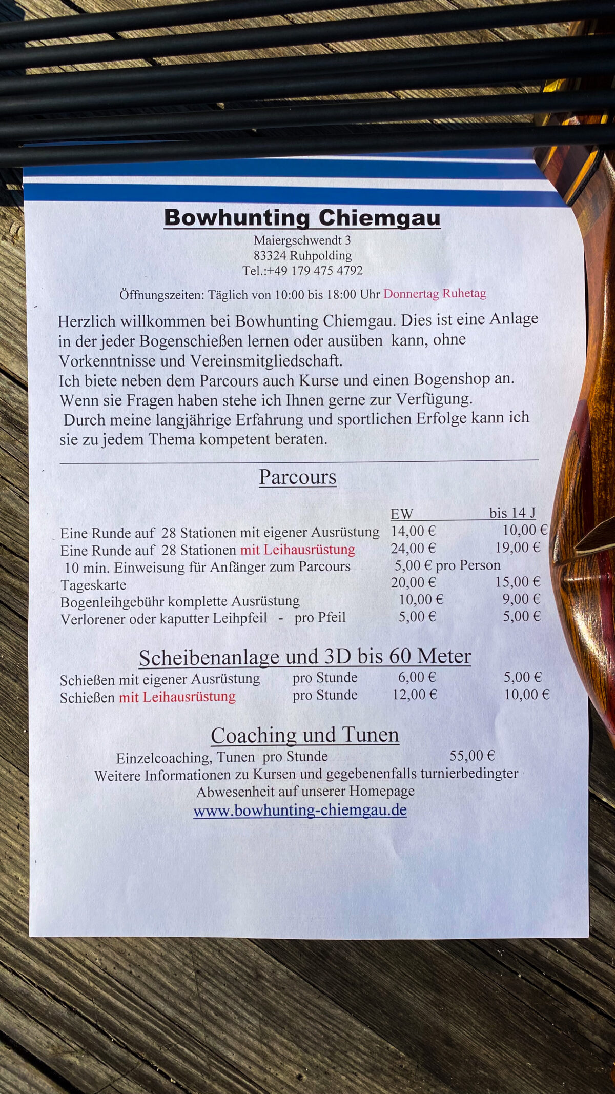 Preisliste 2021